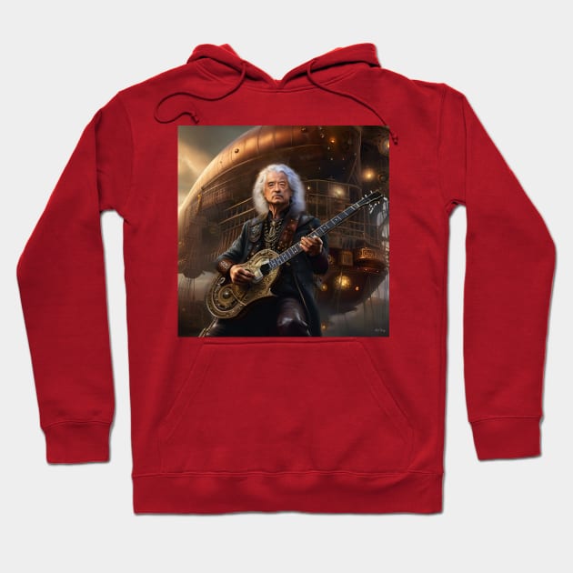 Jimmy Page Zeppelin Hoodie by IconsPopArt